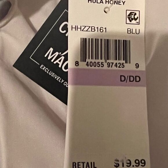 Hula Honey Juniors' Fringe Bandeau Swim Top Size D/DD NWT - Picture 8 of 8